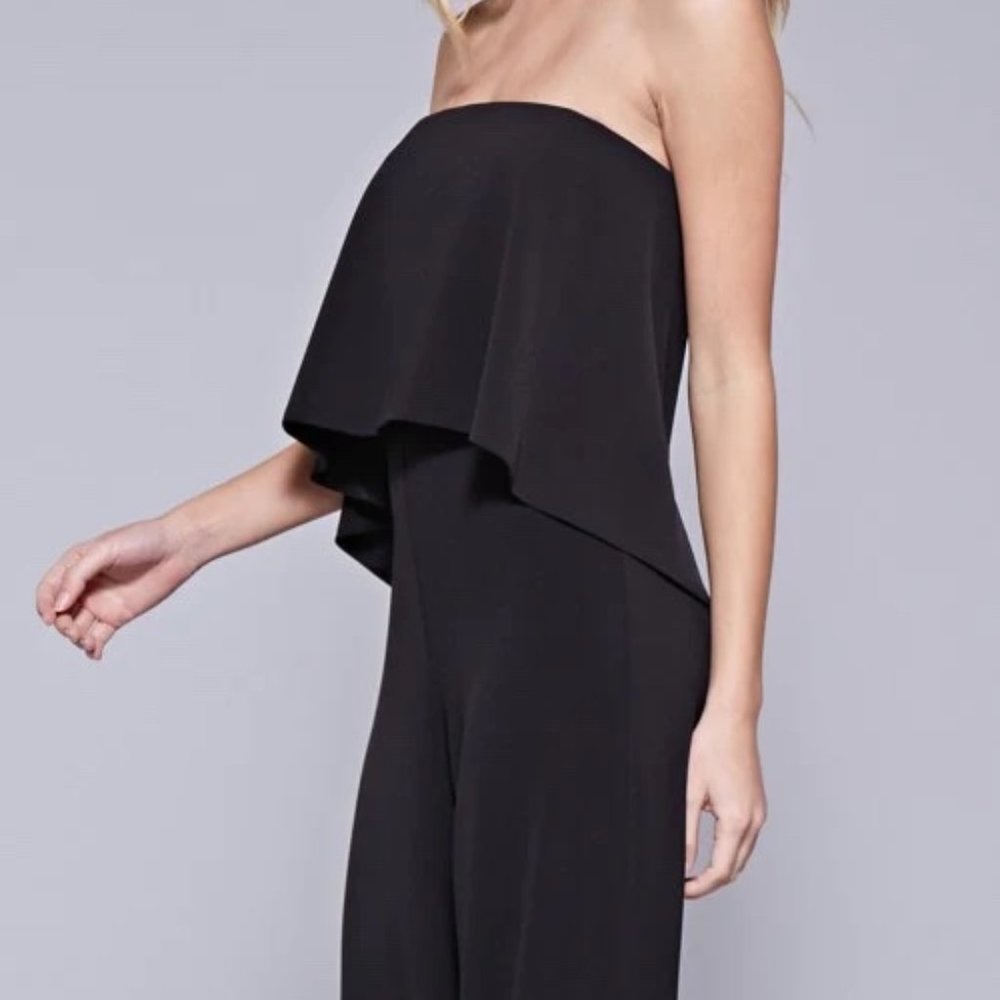 Black Strapless Jumpsuit